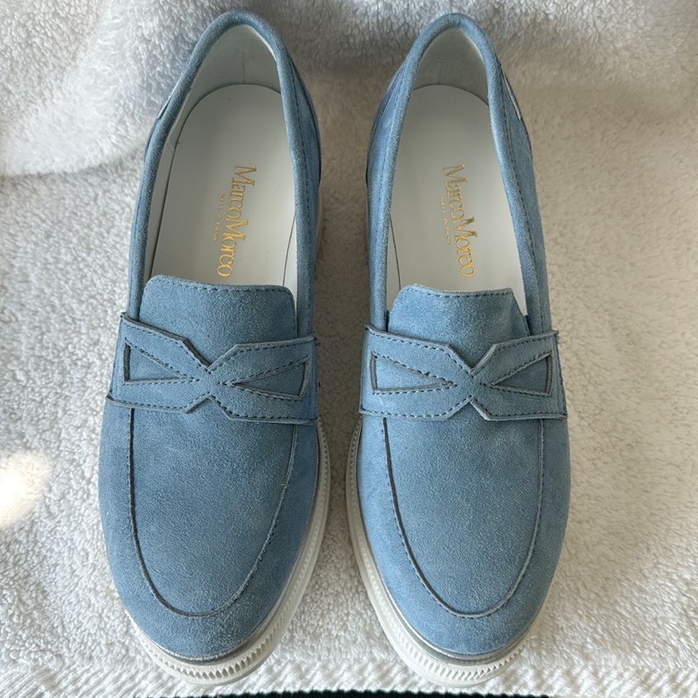 Marco Moreo Milano Blue suede Loafer - Picture 2 of 5